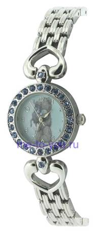 Часы молодежные Me to you "Тедди с котенком", металлический браслет, голубая серия, диаметр циферблата 1,8 см, рабочая поверхность ремешка (масксимальный обхват руки) 19 см, ширина ремешка 1 см.