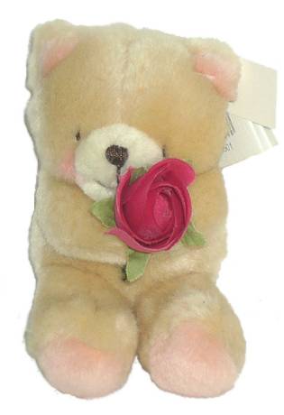 Медвежонок Холмарк с розой, размер 9 см*