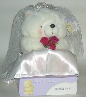 Плюшевый мишка Hallmark-невеста, белого цвета, размер 20 см*.