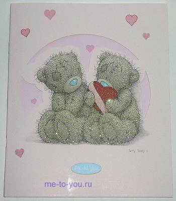 Тетрадь Me to you, "Два мишки с сердечком", розовая серия, 48 листов.