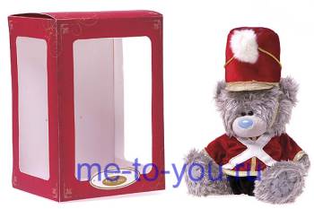 Длинношерстный мишка Me to you в костюме барабанщика, специальный лимитированный выпуск , в подарочной коробке, размер 20 см.