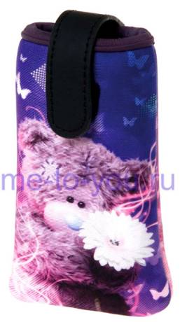 Чехол Me to you для IPhone-3 (4), смартфона "Мишка с ромашкой", фотофиниш, размер 12,5х1,5х7 см.