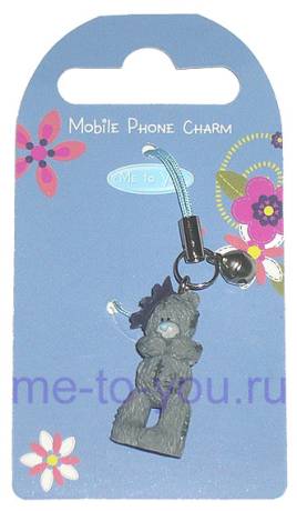 Пластиковый брелок для мобильного телефона Me to you "Медвежонок в короне"