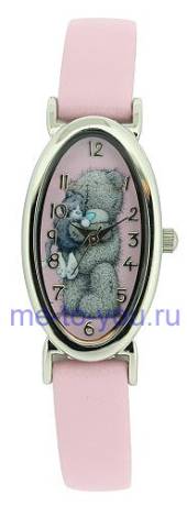Часы молодежные Me to you "Тедди с котенком", розовый ремешок, размер циферблата 1,5х3см, рабочая поверхность ремешка (масксимальный обхват руки) 19 см, ширина ремешка 1 см.
