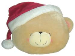 Подушка Холмарк "Мишка в шапке Санта Клауса", размер 25х25 см.
