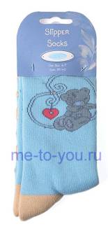 Носки-тапочки Me to you "Мишка на качелях", размер 37-40