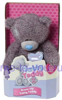 Медвежонок Тедди с новой шерсткой из серии "Одень меня", размер 25 см, в подарочной коробке.