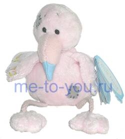 Мягкая игрушка фламинго Blue nose Me to you, размер 10 см.