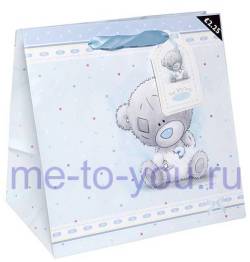 Подарочный пакет для новорожденного мальчика Me To You Tiny Tatty Teddy Baby, размер 23х23х16 см.
