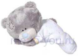 Медвежонок в цветных ползунках Me To You Tiny Tatty Teddy Baby, лежащий, размер 20 см.