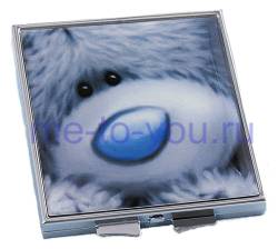 Компактное зеркальце Me to you "Голубой нос", размер 8х7х2 см.