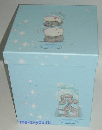 Подарочная коробка средняя "Мишки в шубках"