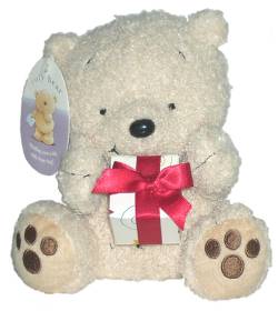 Медвежонок Роли с подарком, размер 15 см.