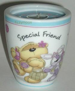 Подсвечник-стакан Fizzy Moon со свечой с ванильным ароматом, "Особый друг", размер подсвечника 7 см.