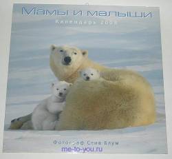 Настенный календарь на 2008 год "Мамы и малыши", размер 30х30 см