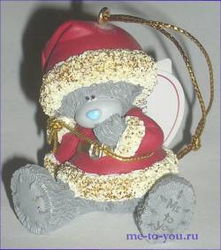 Елочная игрушка "Мишка Дед Мороз"