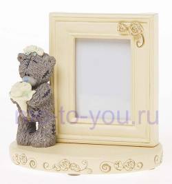 Фоторамка Тедди Me to you "Медвежонок подружка невесты", размер фото 3,8х5,2 см.