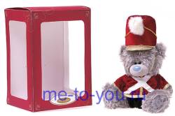 Длинношерстный мишка Me to you в костюме барабанщика, специальный лимитированный выпуск , в подарочной коробке, размер 20 см.