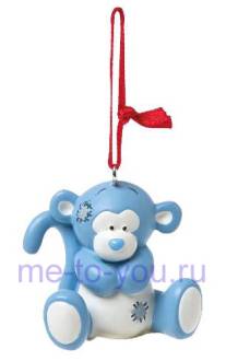 Пластиковый брелок для ключей Me to you, голубоносые друзья "Обезьянка", размер подвески 3 см.