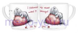 Набор чашек Me to you "Мишка с сердцем", Skethbook, размер (упаковки) 23х10х10 см