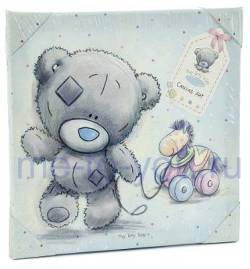Картина на холсте Me To You Tiny Tatty Teddy Baby, голубого цвета, "Медвежонок с осликом", размер 21х21 см.