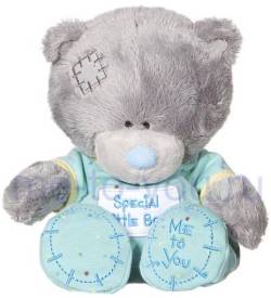 Медвежонок в голубых ползунках Me To You Tiny Tatty Teddy Baby "Особый малыш", размер 20 см.