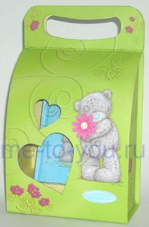 Подарочный набор Me to You "Медвежонок с ромашкой"(ручка и блокнот), в сумочке, размер 13х22 см.