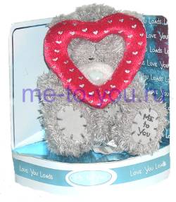 Медвежонок Тедди Me to you с рамкой-сердцем, размер 15 см.
