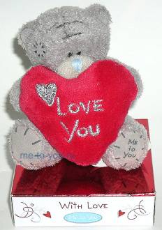 Медвежонок Metoyou с сердцем "Люблю тебя", размер 7,5 см.