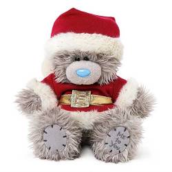 Длинношерстный мишка Тедди Me to you в костюме Санта Клауса, размер 18 см.