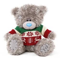Длинношерстный мишка Тедди Me to you в скандинавском рождественском свитере, размер 20 см.